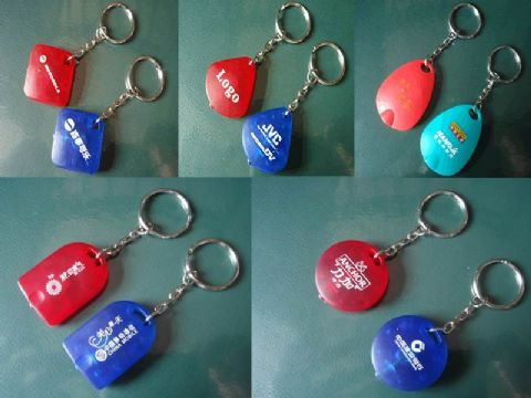 Mini Led Soft Plastic Key Ring/ Flashing Key Chain 